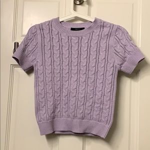 Forever 21 Cable Knit Top - Purple